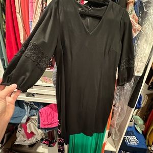 LBD with puff lace detail on sleeves